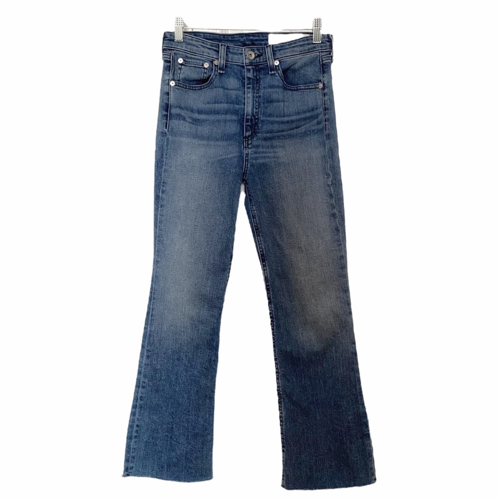 RAG & BONE NINA HIGH RISE ANKLE FLARE JEANS IN FREYA COLOR STYLE WDD2OS2649